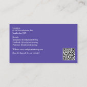 Paarse QR-code School Leraar Rode Appel Visitekaartje (Achterkant)