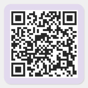 Paarse QR-code Vierkante Sticker
