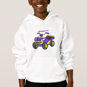 Paarse quad-fietsenafbeelding cartoon