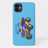 Paarse quad-fietsenafbeelding cartoon Case-Mate iPhone case (Achterkant)