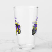 Paarse quad-fietsenafbeelding cartoon glas (Links)