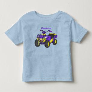 Paarse quad-fietsenafbeelding cartoon kinder shirts