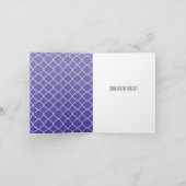 Paarse Quatrefoil dankt u Bedankkaart (Binnen)