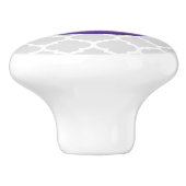 Paarse Quatrefoil - Speciaal ontworpen keramische  Keramische Knop (Zijkant)