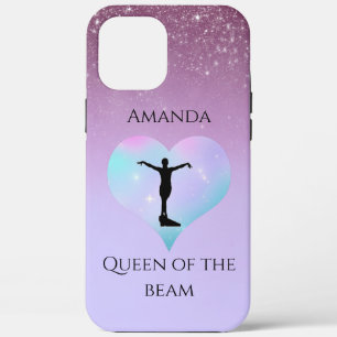Paarse Queen of the Beam Gymnastiek gepersonalisee Case-Mate iPhone Case