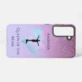 Paarse Queen of the Beam Gymnastiek gepersonalisee Samsung Galaxy Hoesje (Achterkant horizontaal)