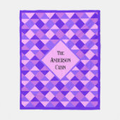 Paarse quiltpatroon fleece deken (Voorkant)
