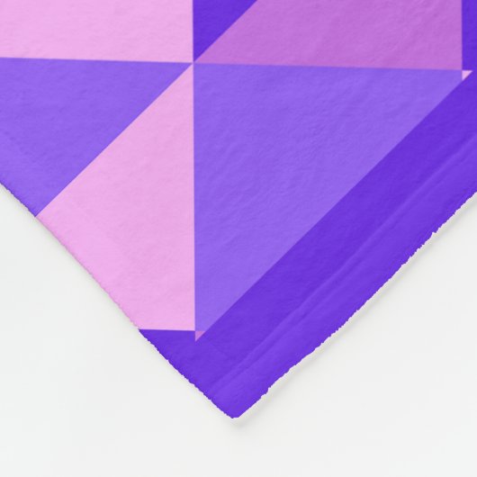 Paarse quiltpatroon fleece deken (Hoek)