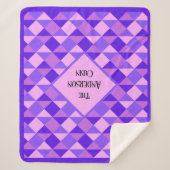 Paarse quiltpatroon sherpa deken (Voorkant)