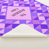 Paarse quiltpatroon sherpa deken (3/4)