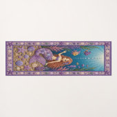Paarse Quilty Zeemeermin Yogamat (Achterkant (horizontaal))