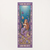 Paarse Quilty Zeemeermin Yogamat (Achterkant)