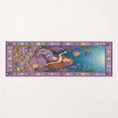 Paarse Quilty Zeemeermin Yogamat (Voorkant (horizontaal))