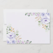 Paarse Quinceañera 15e verjaardag Hartelijk dank Kaart (Achterkant)