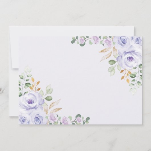 Paarse Quinceañera 15e verjaardag Hartelijk dank Kaart (Achterkant)