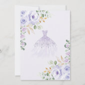 Paarse Quinceañera 15e verjaardag Hartelijk dank Kaart (Achterkant)