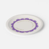 Paarse Quinceanera Papieren Bordje (Gekanteld)