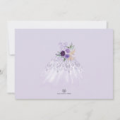 Paarse Quinceañera Princess Dress - Dank u wel Kaart (Achterkant)