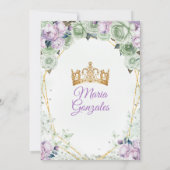 Paarse Quinceañera Sage Groene Mexicaanse Vlinder Kaart (Achterkant)