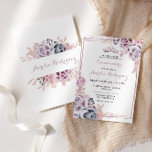 Paarse Quinceanera Uitnodiging Quinceanera Verjaar<br><div class="desc">Maak je quinceanera verjaardagsfeestje echt betoverend met onze Paarse Lavendel Roos Silver Tiara Quinceanera Invitation. Deze prachtige uitnodiging geeft de essentie weer van een verjaardagsviering met een glanzend zilveren tiara en delicate lavendel met paarse waterverf en stoffige roze rozenaccenten. Met zijn unieke design en luxe uitstraling maakt deze uitnodiging een...</div>