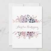 Paarse Quinceanera Uitnodiging Quinceanera Verjaar (Achterkant)