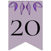 Paarse Quinceañera viering Vlaggetjes (Eerste vlag)