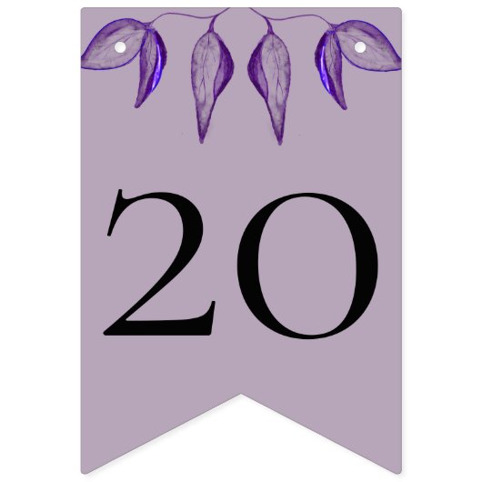 Paarse Quinceañera viering Vlaggetjes (Eerste vlag)