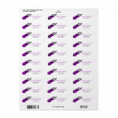 Paarse Raceauto | Retouradresstickers voor kindere Etiket (Full Sheet)