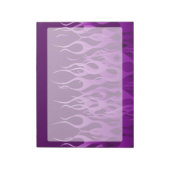 Paarse raceflames notitieblok (Linkerzijde)