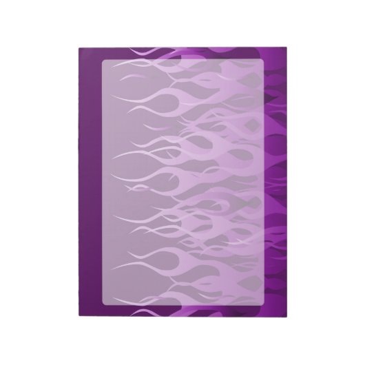 Paarse raceflames notitieblok (Linkerzijde)