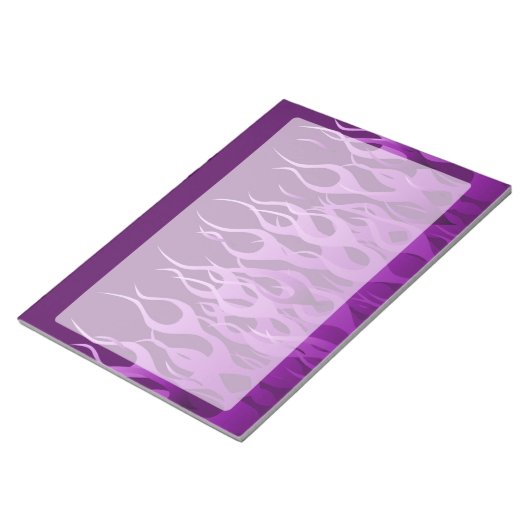 Paarse raceflames notitieblok (Schuin)