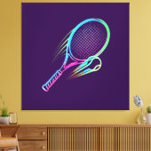 Paarse Racket Canvas Wandkunst Afdruk (Insitu (Woonkamer))