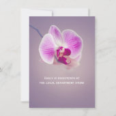 Paarse Radiant Orchid Bridal Shower Kaart (Achterkant)