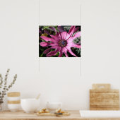 Paarse Rain Daisy Print (Keuken)