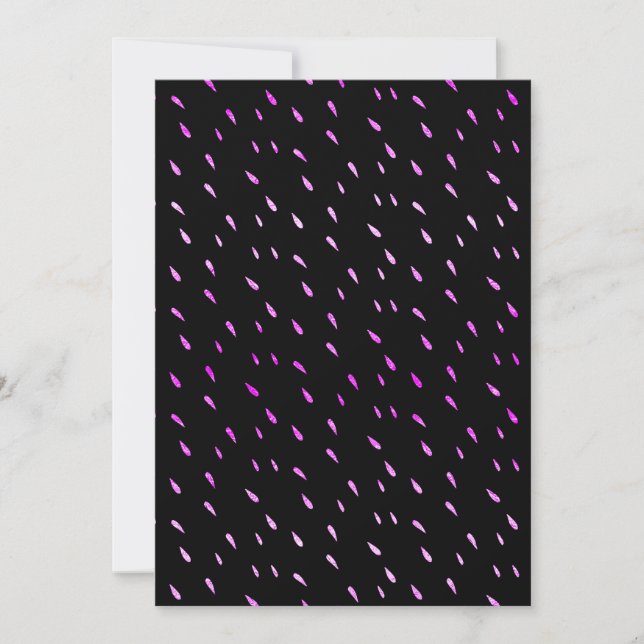 Paarse Rain Faux Folie Metallic Black Achtergrond (Voorkant)