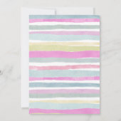 Paarse Rainbow baby shower Uitnodigingskaart Kaart (Achterkant)