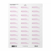 Paarse Raket Retouradres Etiket (Full Sheet)