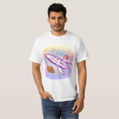 Paarse Raket T-shirt (Voorkant volledig)