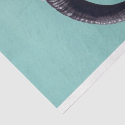 Paarse Ram Blowing Bubble Gum Decouapge Tissuepapier (Detail)