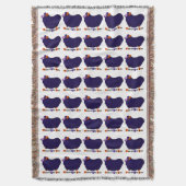 Paarse Ram Chinees Jaar Zodiac Throw Blanket Deken (Voorkant Verticaal)