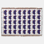 Paarse Ram Chinees Jaar Zodiac Throw Blanket Deken (Voorkant)