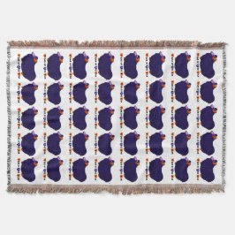 Paarse Ram Chinees Jaar Zodiac Throw Blanket Deken