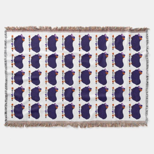 Paarse Ram Chinees Jaar Zodiac Throw Blanket Deken (Voorkant)