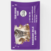 Paarse Ramadan Banner te koop (Verticaal)