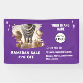 Paarse Ramadan Banner te koop (Horizontaal)
