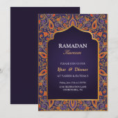 paarse ramadan Iftar-uitnodiging Kaart (Voorkant / Achterkant)
