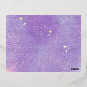 Paarse Ramadan mubark Folie Feestdagen Briefkaart (Achterkant)