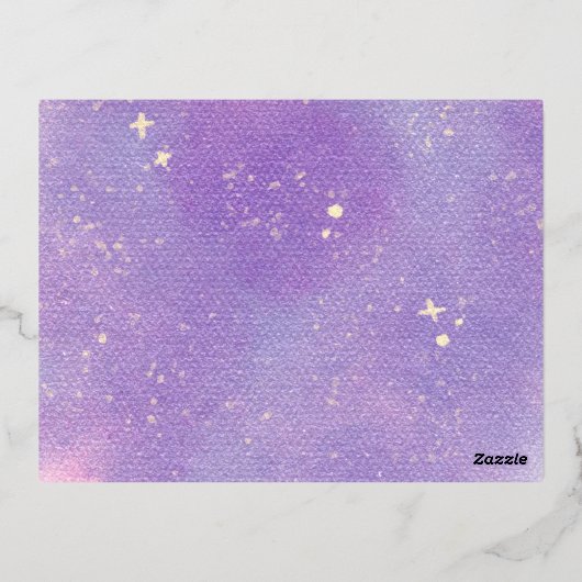 Paarse Ramadan mubark Folie Feestdagen Briefkaart (Achterkant)