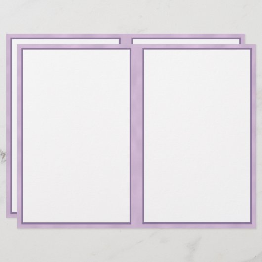 Paarse rand Papier 8.5 x 11 (Voorkant / Achterkant)