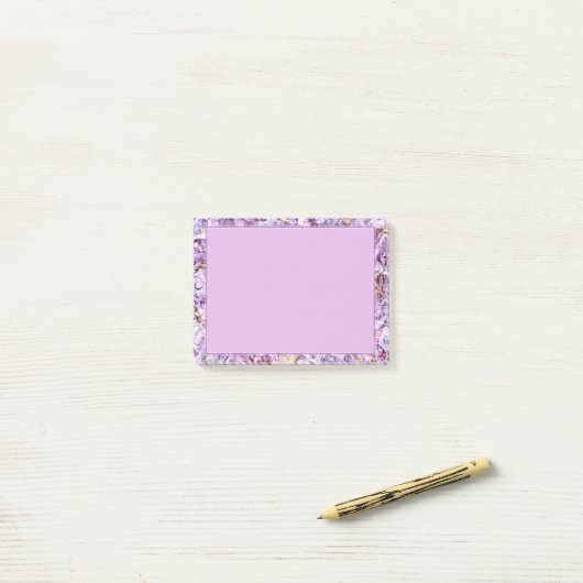 Paarse Rand Post-it® Notes (Op bureau)
